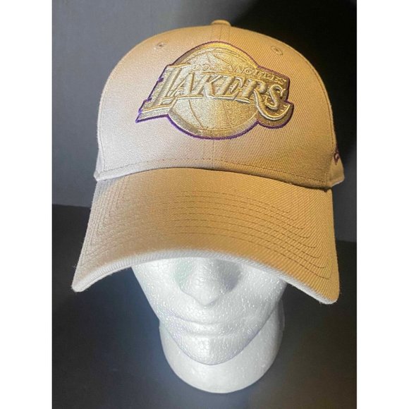 New Era 9Forty Los Angeles Lakers Snapback Hat Silver Logo NBA Basketball - Picture 1 of 7